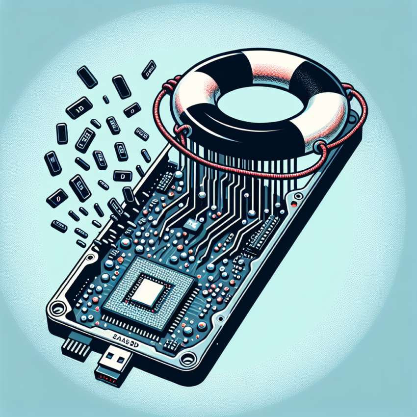 "Diagram illustrating file recovery process from a formatted SSD, highlighting methods and key considerations for successful data retrieval."