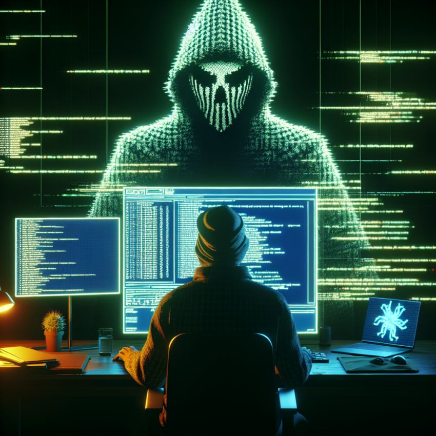 "Illustration depicting hackers exploiting software patch vulnerabilities to execute malicious attacks, highlighting the risks associated with inadequate cybersecurity measures."