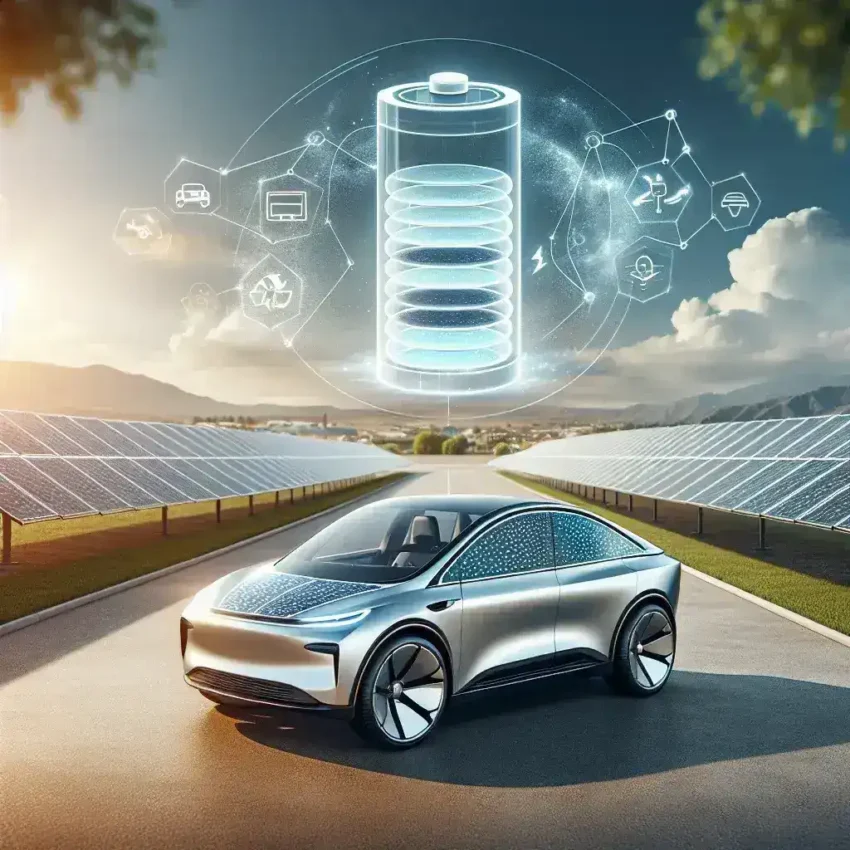 "GM Ultium Platform solar integration concept illustration showcasing electric vehicle design with solar panels, highlighting sustainable energy technology advancements."
