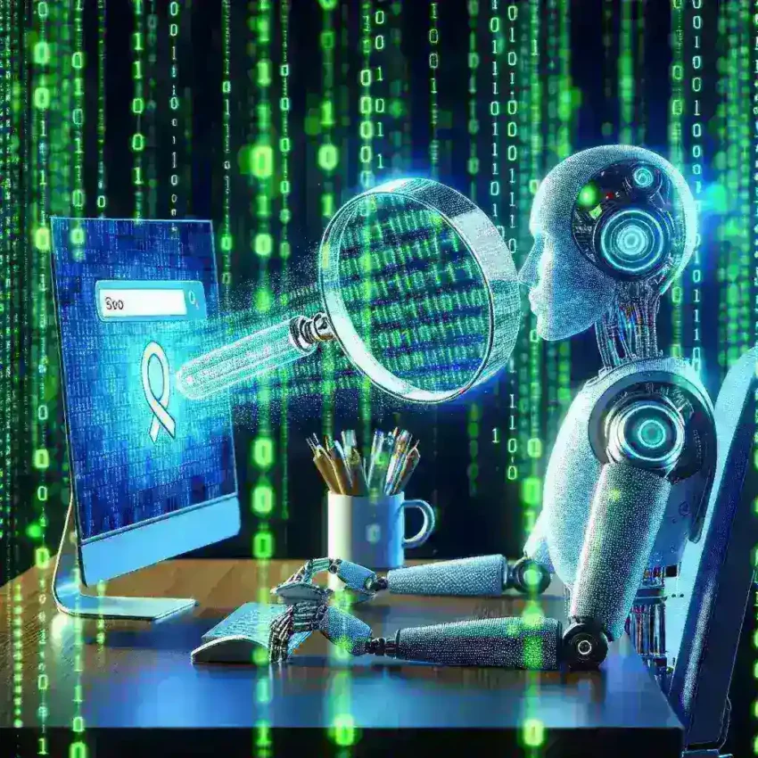 "Copy.ai team showcasing AI-powered SEO optimization tools in a modern workspace, enhancing digital marketing strategies for businesses."