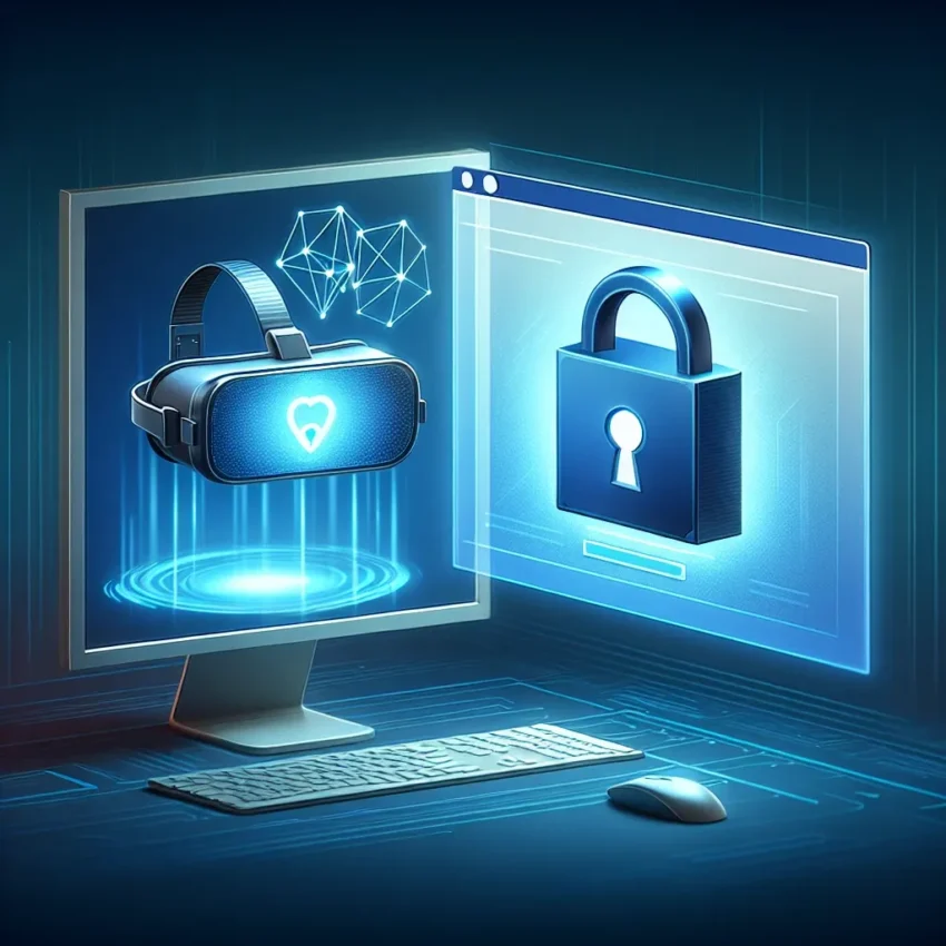 "Meta's new VR login interface showcasing passkey authentication for enhanced security in virtual reality experiences."